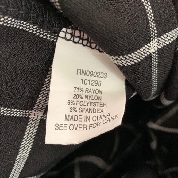 PS/LA Grid Pattern Black & White Pants Size Medium - Picture 3 of 16